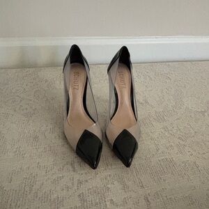 SCHUTZ Black and Cream Heels